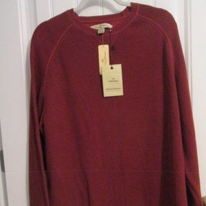 100% Cotton Dark Samba Ribbed Pull-On Sweater NWT